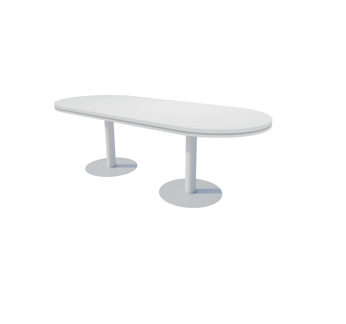 Mesa de juntas ovalada base cilíndrica