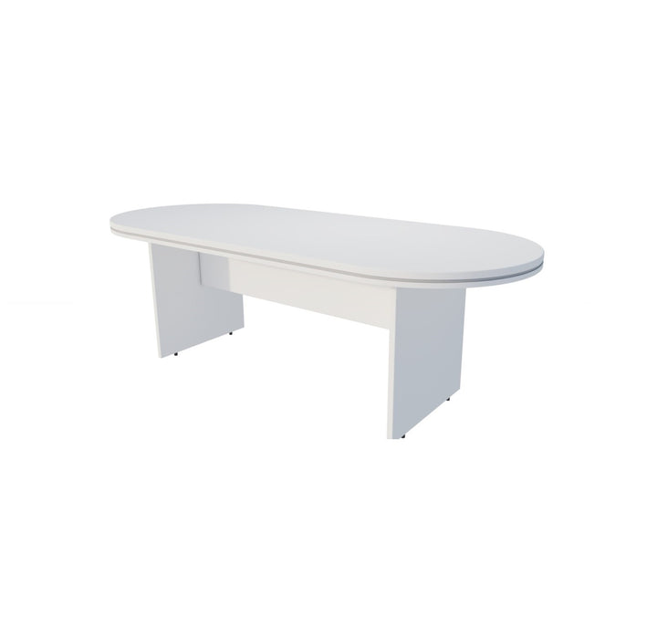Mesa de juntas ovalada base H