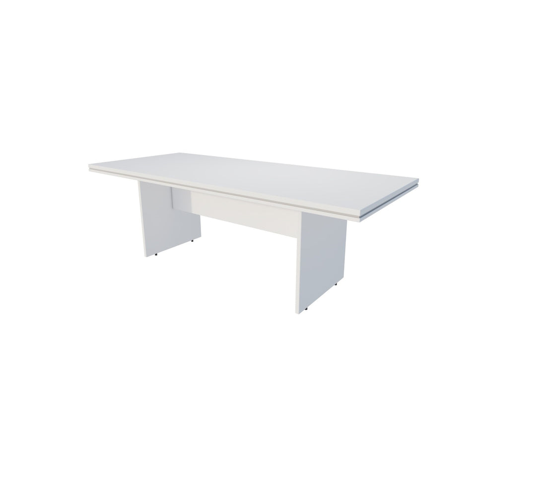 Mesa de juntas rectangular con base en H